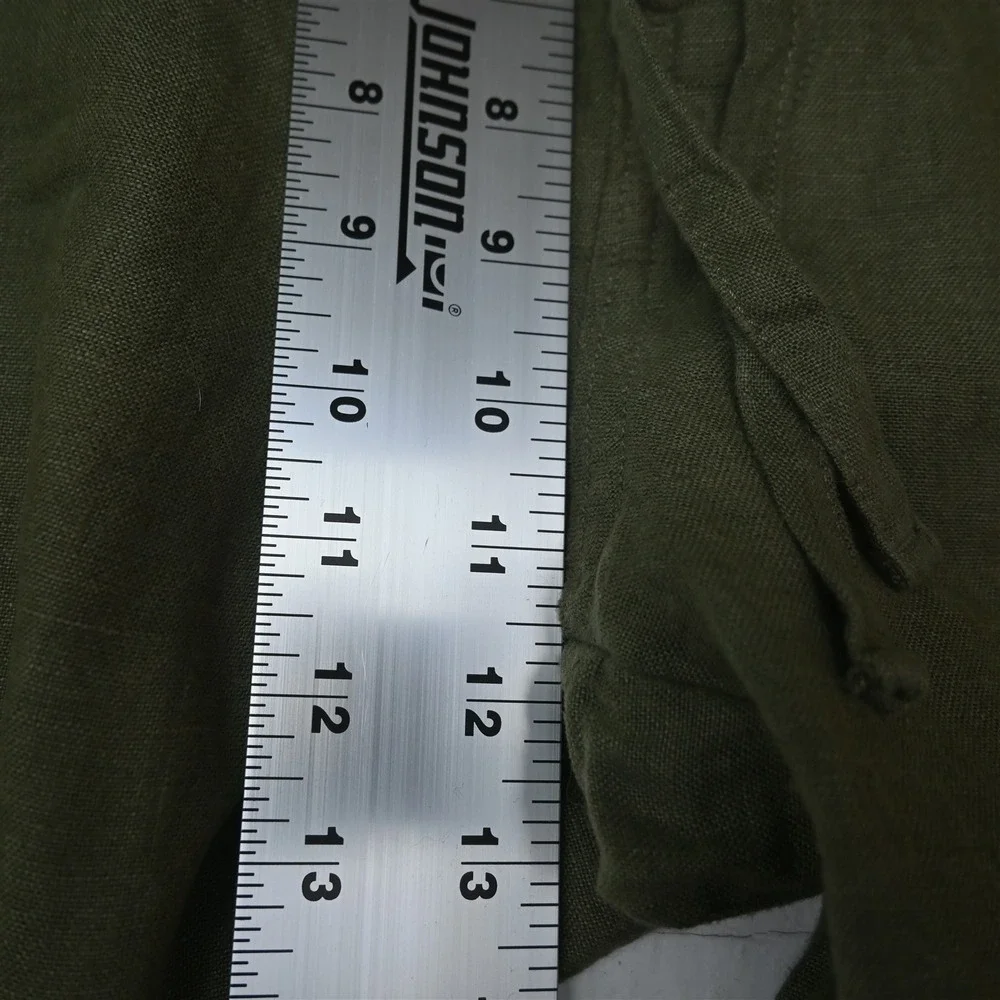 Banana Republic Mx32 Green 100% Linen 816804 Castello Linen Drawstring Pants